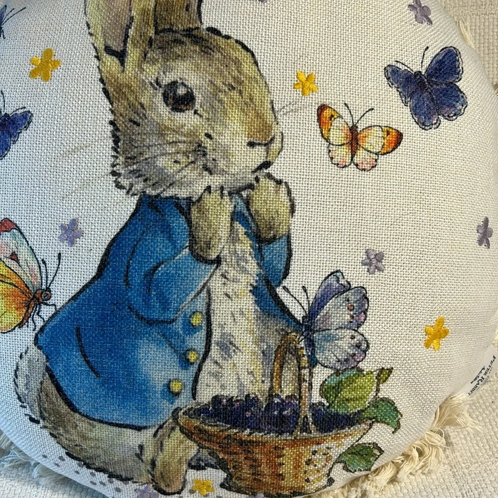 Peter Rabbit Decorative Round Pillow 16”